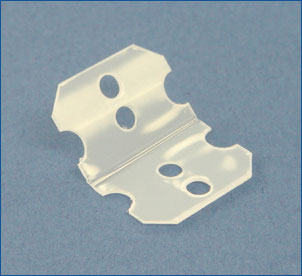 Knick-Scharniere PP Typ A (eckig) 0,5x19x26mm, 10 Stk. 