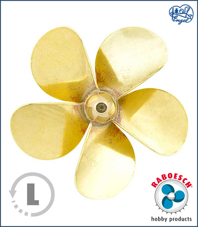 5-Blatt Wasserschraube A LINKS 65mm M4 