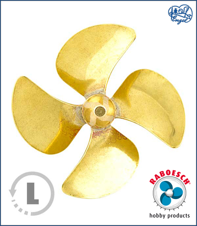 4-Blatt Wasserschraube C LINKS 50mm M4 