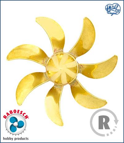 7-Blatt Sichelschraube RECHTS 73mm M5 