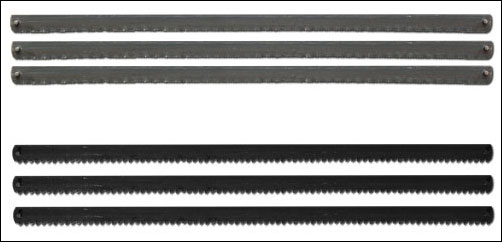 Sägeblätter für Sägebogen 148 mm, 3x Holz + 3x Metall 