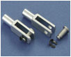 Alu-Gabelköpfe m.Bolzen+Sicherung M3, 2 Stk. 