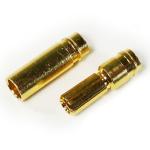 Goldkontakt Stecker + Buchse 5 mm 